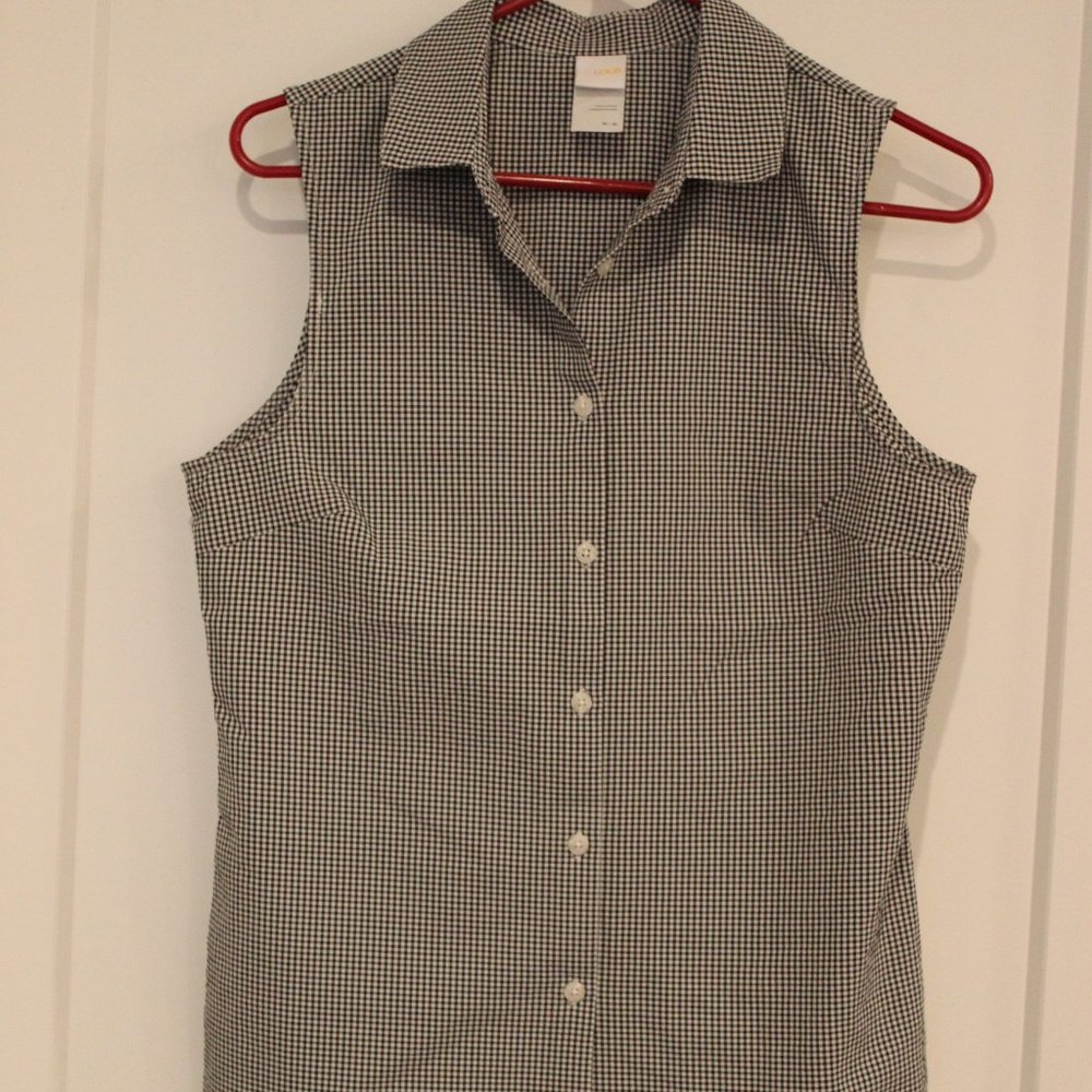Lole Black Vichy Button-Up Tank: Size M